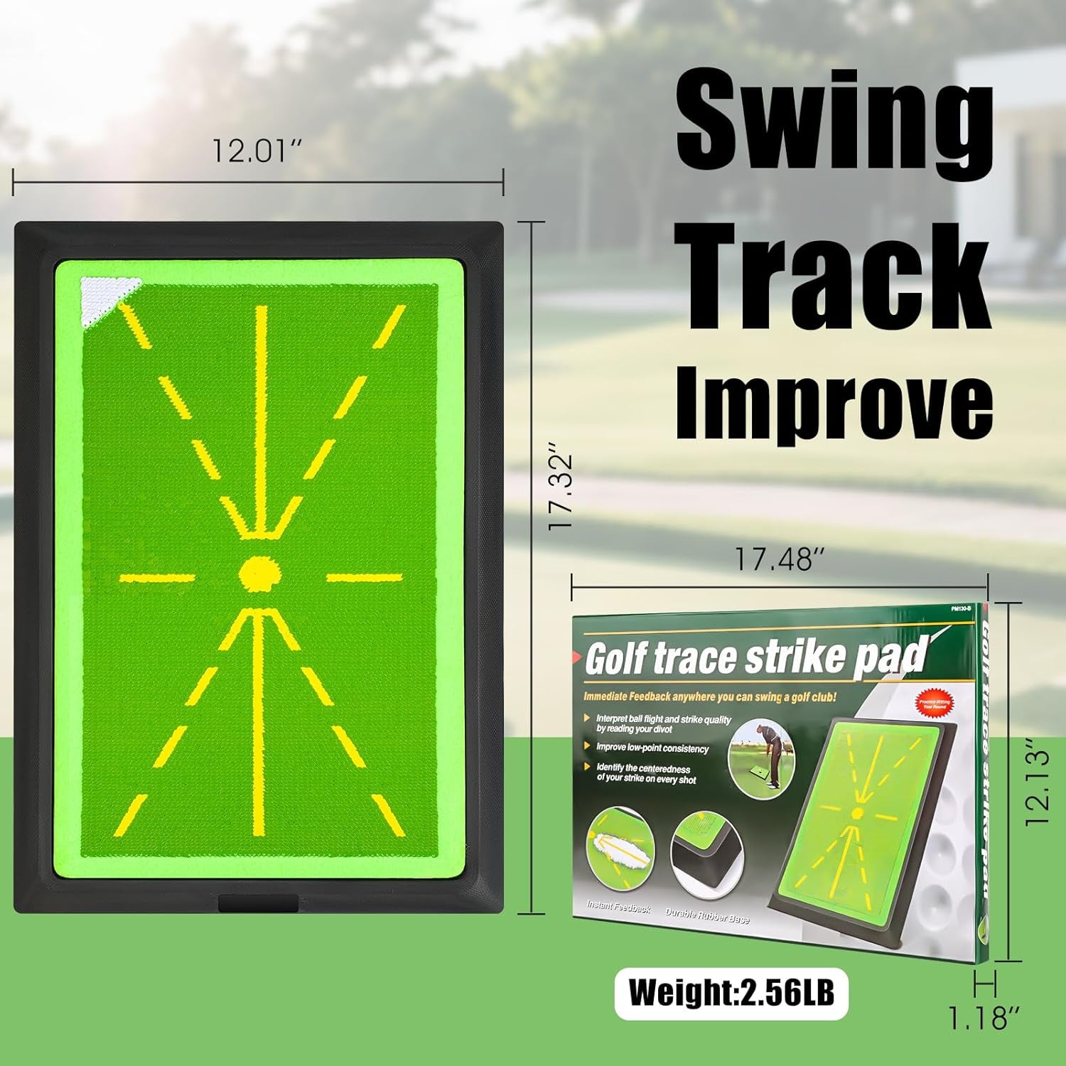Professional Golf Swing Training Mat with Path Feedback for Indoor and Outdoor Use - Perfect for Beginners and All Skill Levels