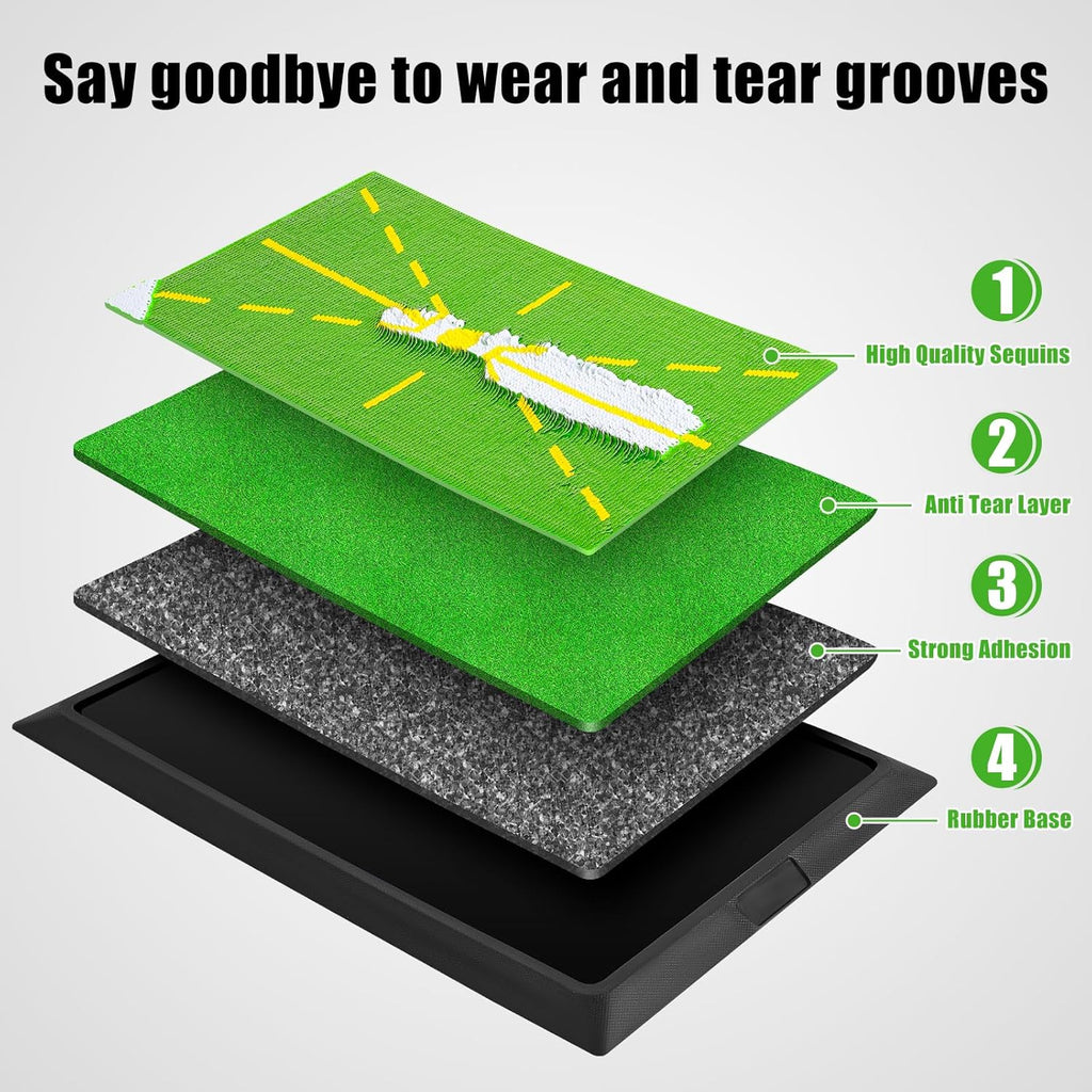 Professional Golf Swing Training Mat with Path Feedback for Indoor and Outdoor Use - Perfect for Beginners and All Skill Levels