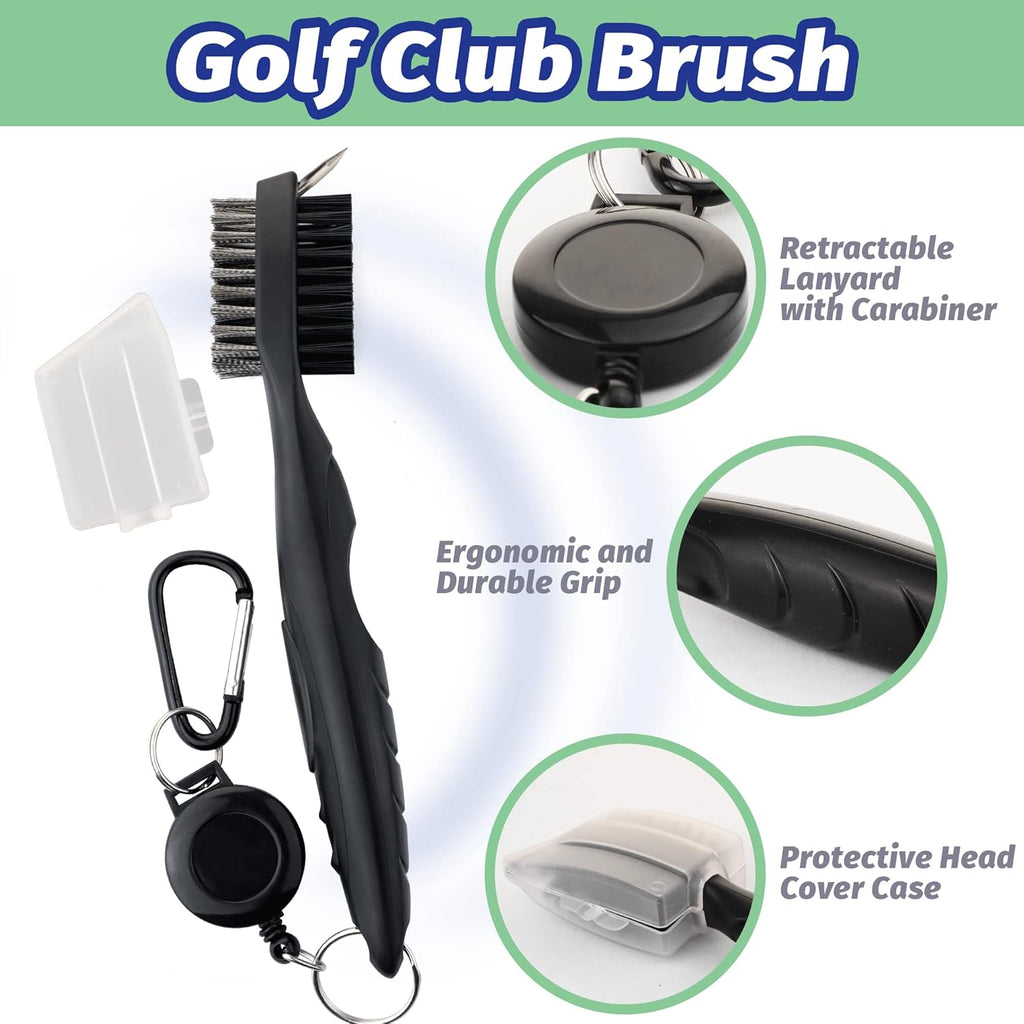 Comprehensive 29-in-1 Golf Essentials Kit - Includes Golf Towel, Club Brush, Gift Golf Balls, Line Stencils and Pens, Tees, Markers, and Divot Repair Tool - Premium Accessories for Golf Enthusiasts