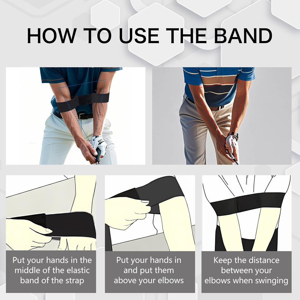 Professional Golf Swing Training Aid with Arm Connection Band