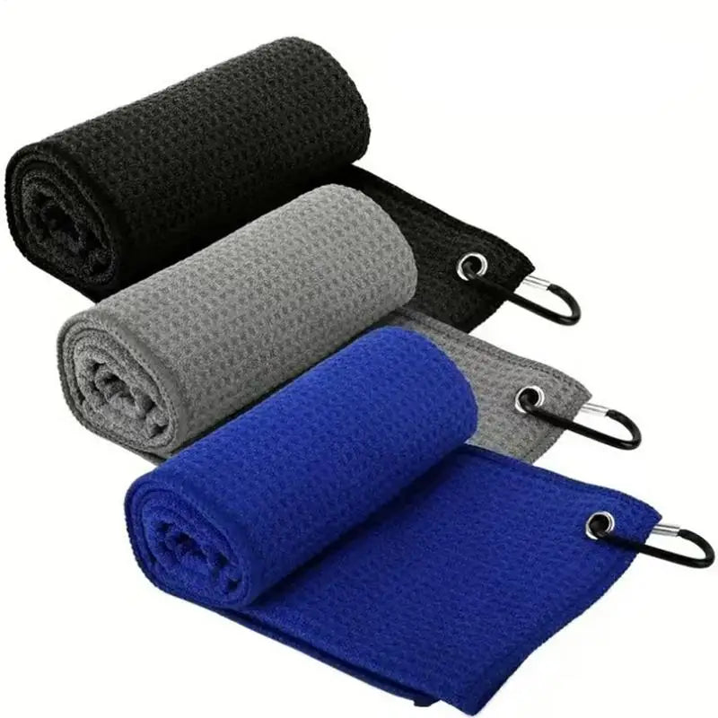 Microfiber Golf Towel - Soft, Absorbent Cleaning Rag with Clip for Golf Clubs and Accessories