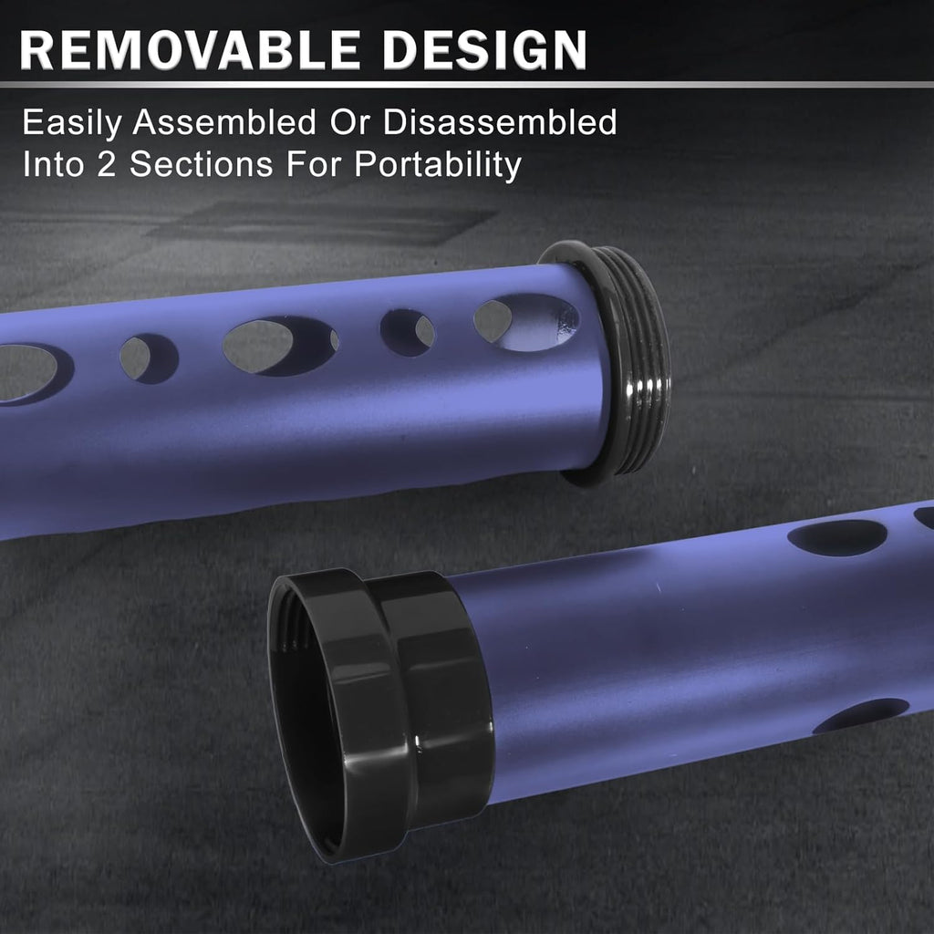 Aluminium Alloy Golf Ball Retriever Shag Tube - Holds 20 Golf Balls, Blue/Black