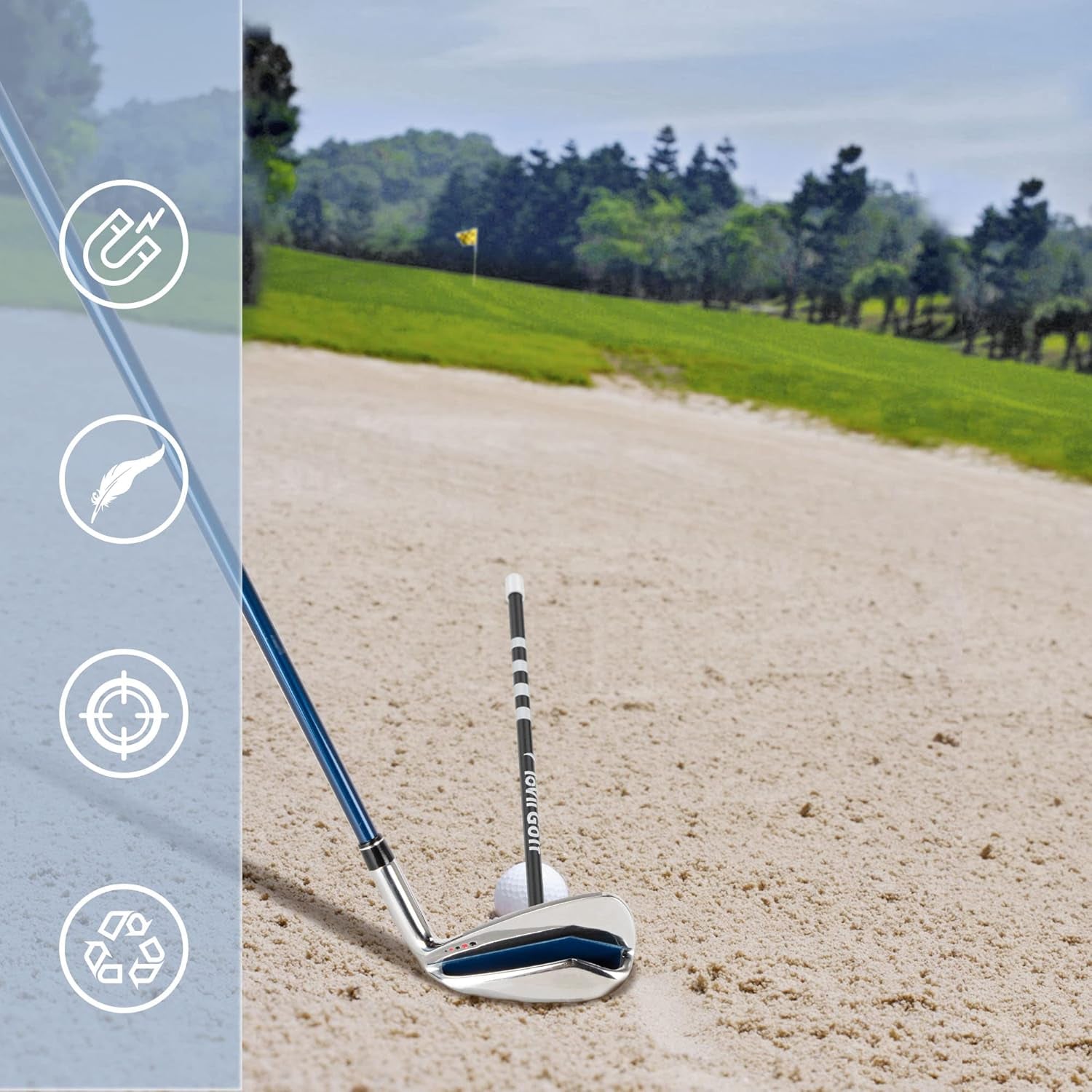 Premium Magnetic Golf Alignment Rods - Enhanced Training Aid for Swing Visualization and Alignment Improvement, Ideal Gift for Golf Enthusiasts