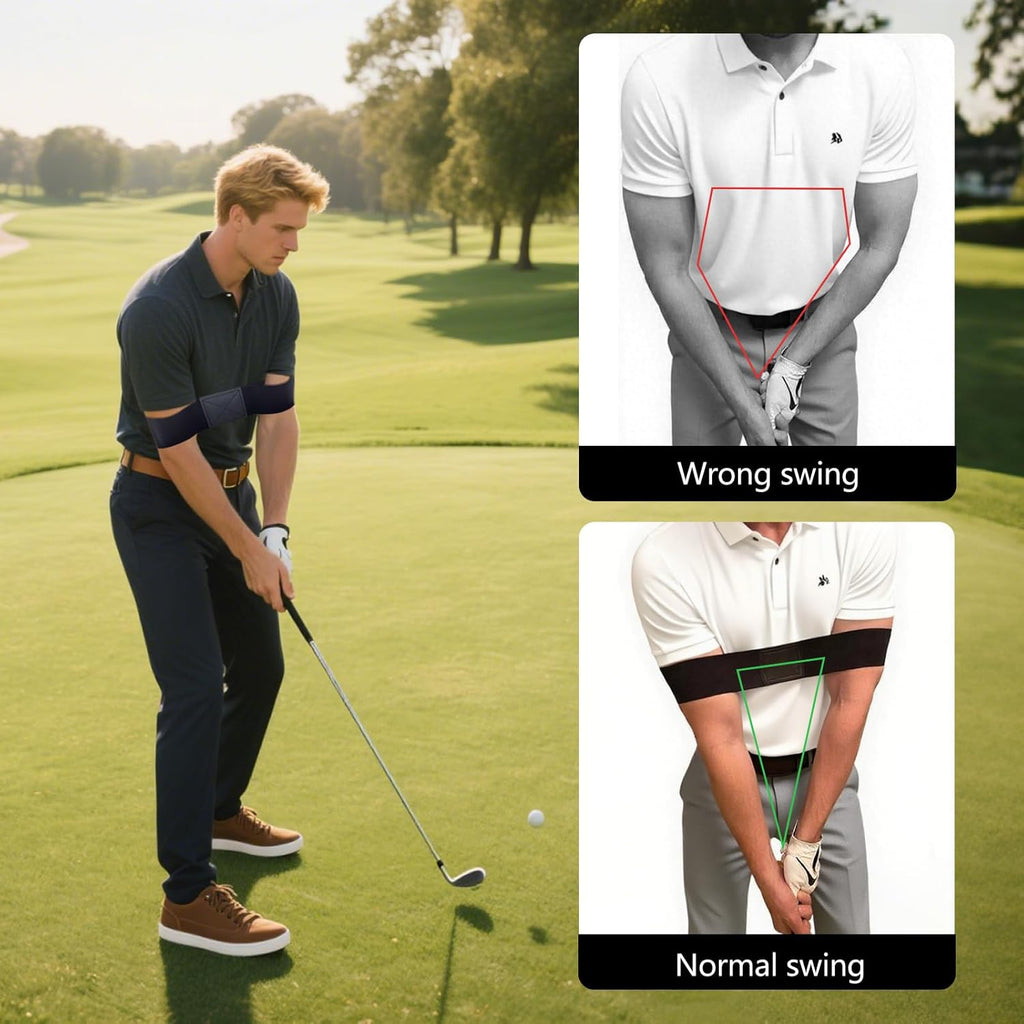 Professional Golf Swing Training Aid with Arm Connection Band