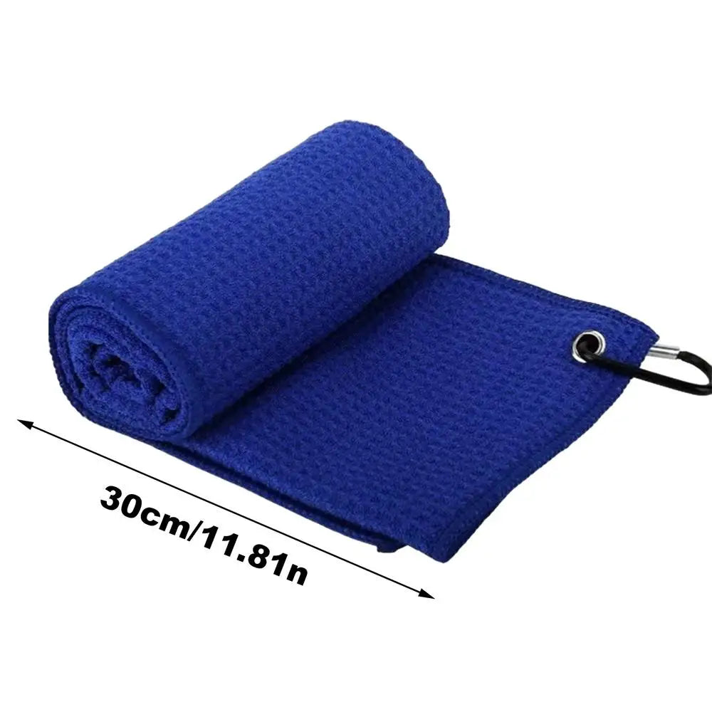 Microfiber Golf Towel - Soft, Absorbent Cleaning Rag with Clip for Golf Clubs and Accessories