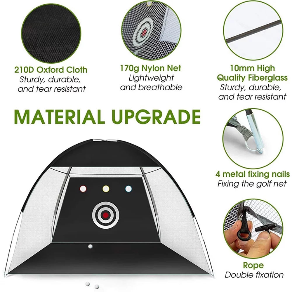 Collapsible Indoor and Outdoor Golf Chipping Net - Foldable Pitching Cages for Golf Practice and Training