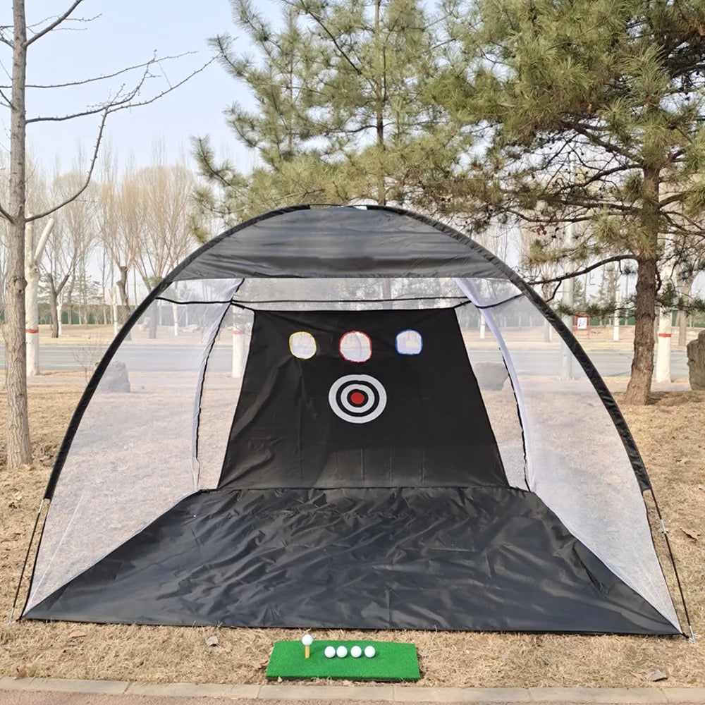 Collapsible Indoor and Outdoor Golf Chipping Net - Foldable Pitching Cages for Golf Practice and Training