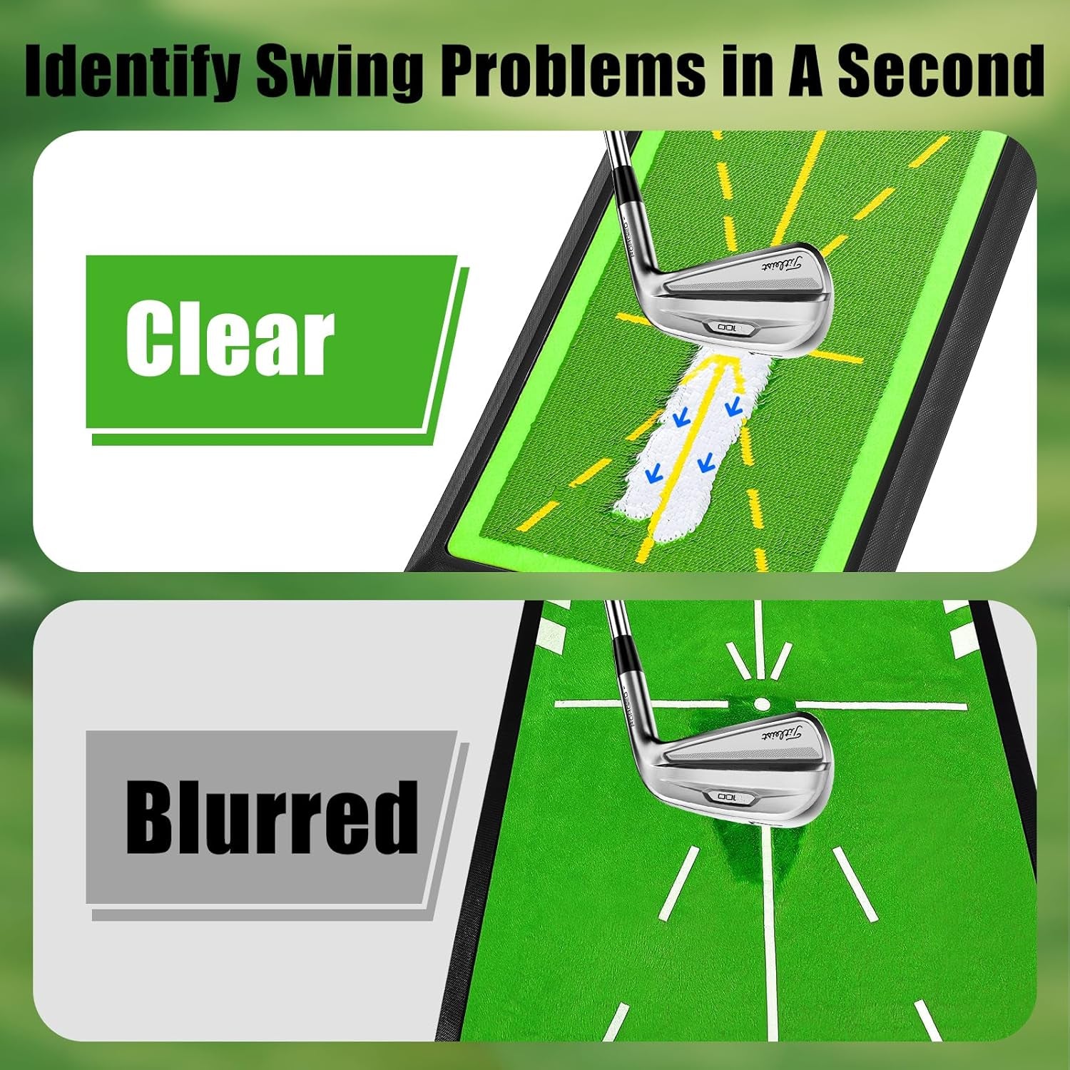Professional Golf Swing Training Mat with Path Feedback for Indoor and Outdoor Use - Perfect for Beginners and All Skill Levels